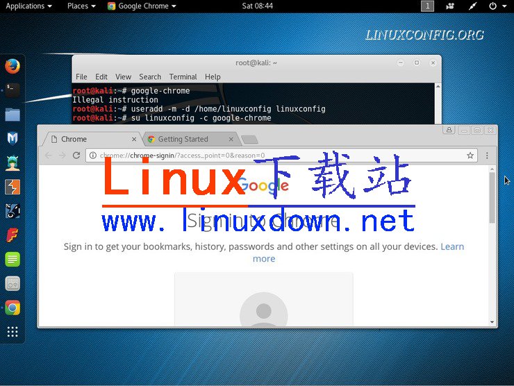 在 Kali Linux 中以普通用戶啟動 google chrome