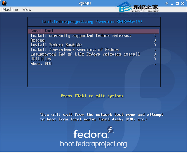  Linux通過BFO安裝Fedora的步驟