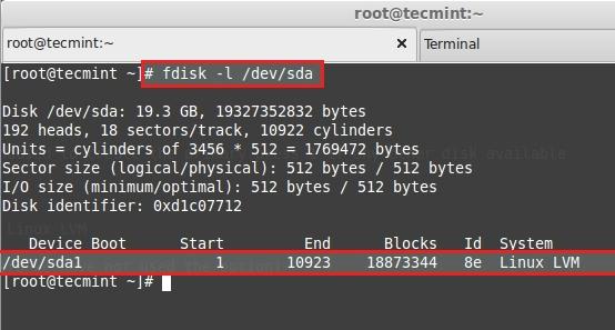 Verify LVM Partition