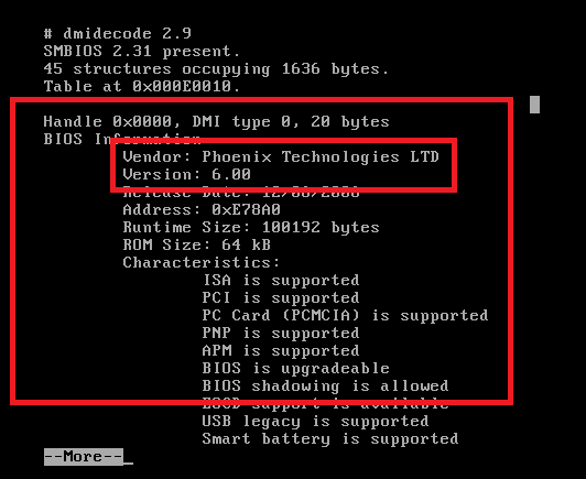 Linux系統Dmidecode命令的用法