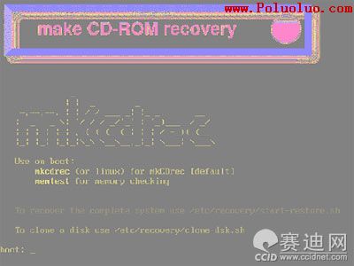 通過Linux操作系統引導CD排除服務器故障（圖一）