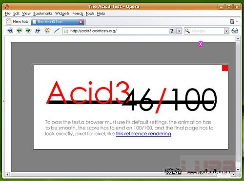 Linux下主要浏覽器Acid3大測試(組圖)（圖三）