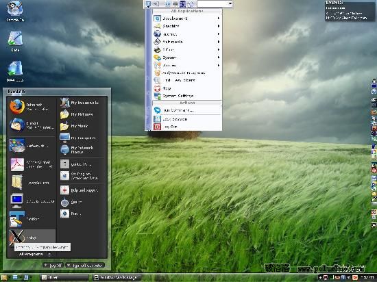 Windows和Linux程序並存同一桌面（圖一）