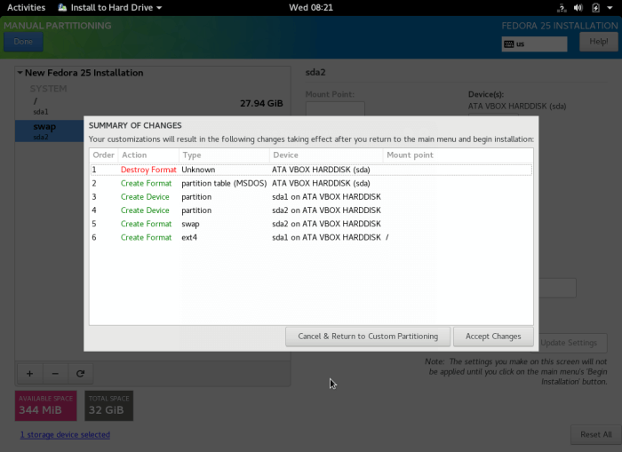 Fedora 25 Workstation 安裝指南Fedora 25 Workstation 安裝指南