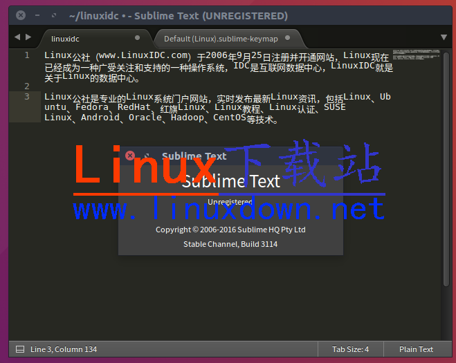 Sublime Text 3 Build 3114 版發布及在Ubuntu 16.04安裝